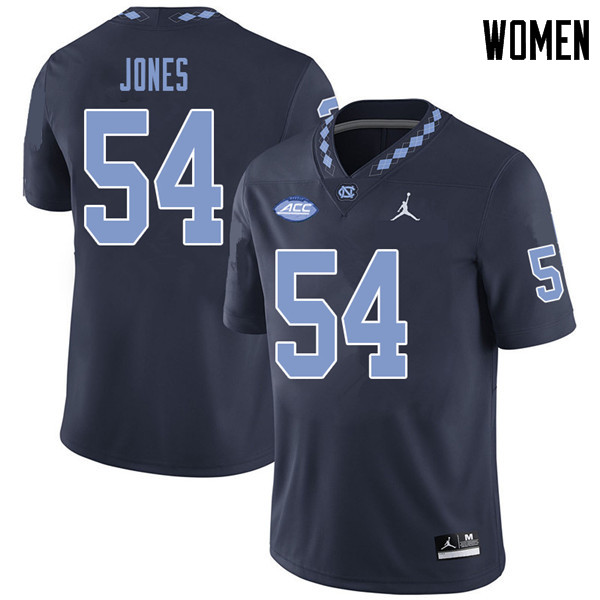 Jordan Brand Women #54 Avery Jones North Carolina Tar Heels College Football Jerseys Sale-Navy